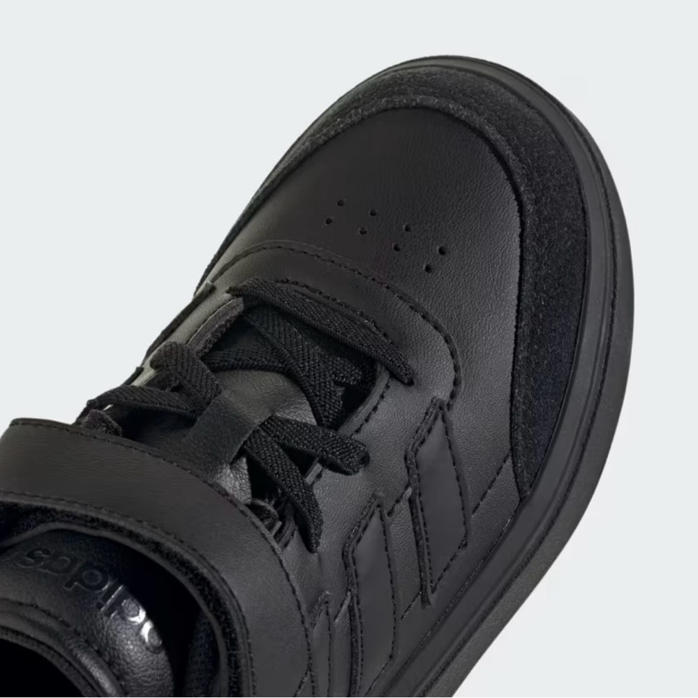NEW Size 12.5K Black Adidas Courtblock EL C Sneakers - Boys or Girls Kid Shoes - Picture 2 of 8